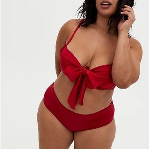 Torrid Satin Bow Bralette & Panty Set